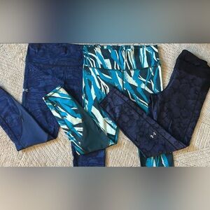 Under Armour Women's Teal and Navy Active Leggings